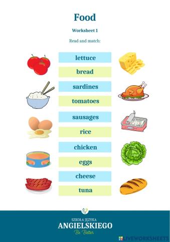 Food - Unit 6 - Worksheet 1 - IE2