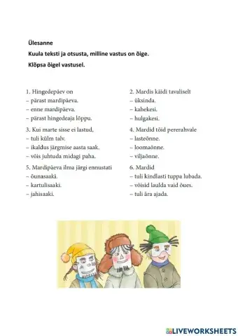 Kuulamisülesanne - Mardipäev