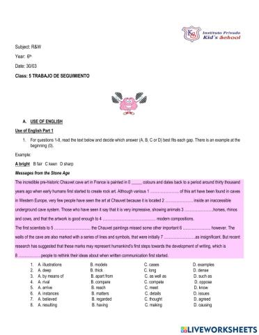 6to R-W trabajo de seguimiento 30-03