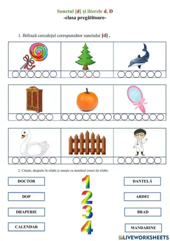Sunetul d și literele d, D