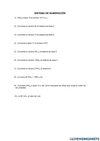 Sistemas de numeración