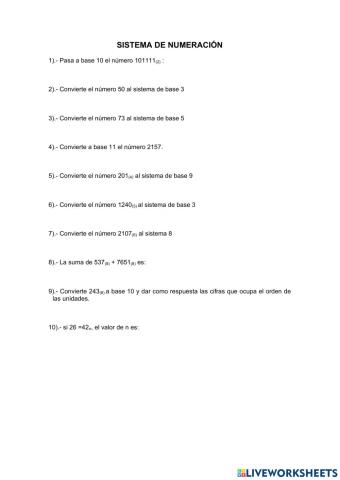 Sistemas de numeración