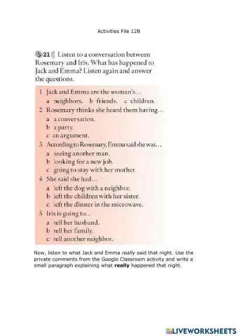 AEF 2 File 12B - Listening Vocabulary Pronunciation and Reading