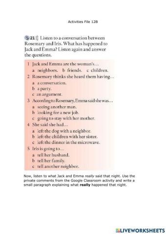 AEF 2 File 12B - Listening Vocabulary Pronunciation and Reading