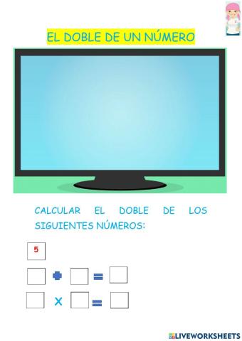 El doble de un número