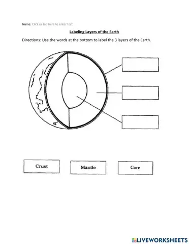 Labeling Layers of the Earth