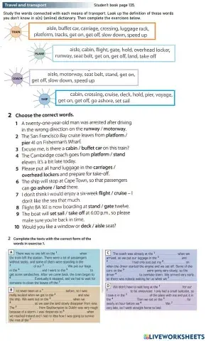 Travel and transport