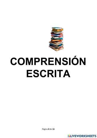 Comprensión escrita. Prueba 2017