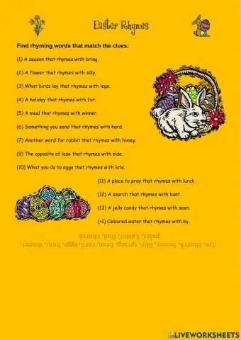 Easter rhymes