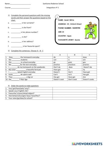 Integración para 1er año