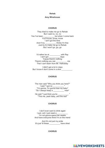 Rehab - Amy Winehouse