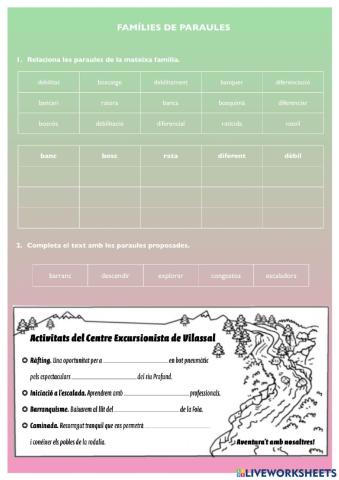 Famílies de paraules