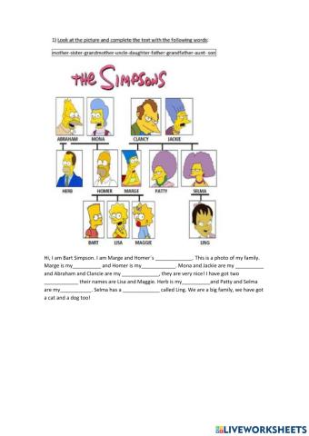 Family members- The Simpson