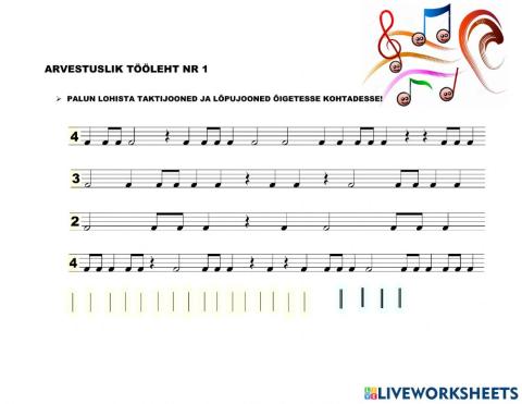 1. klass - taktijooned