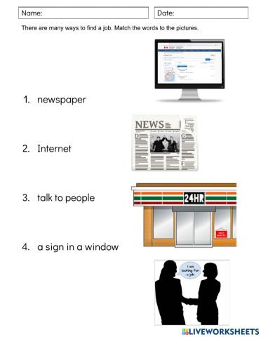 Job Vocabulary Match
