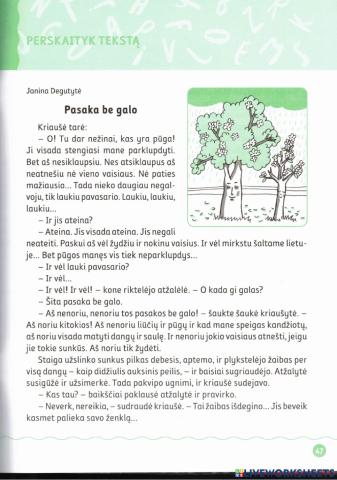 Teksto supratimas. Kriaušytė