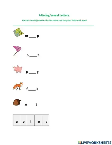 Missing vowel Letters