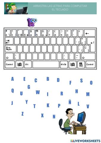 Las letras del teclado