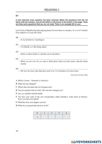 Érettségi reading comprehension-Interviews