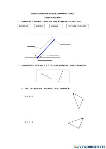 Operaciones con vectores