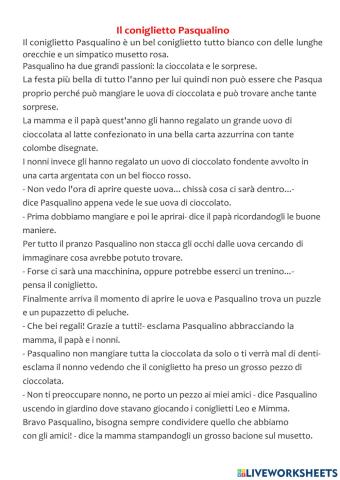 Il coniglietto pasqualino