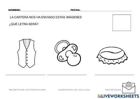 Escribe la palabra letra ch