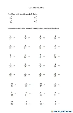 Amplificación y simplificación