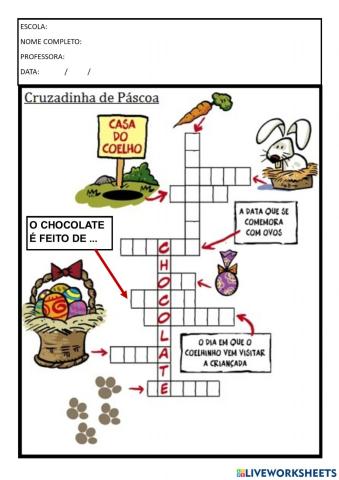 Cruzadinha de Páscoa