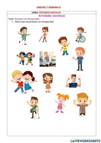 Personas con discapacidad en la escuela