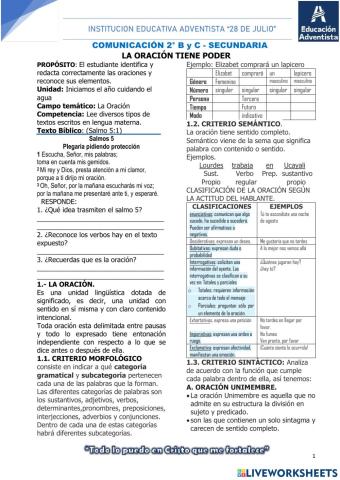 La oración gramátical