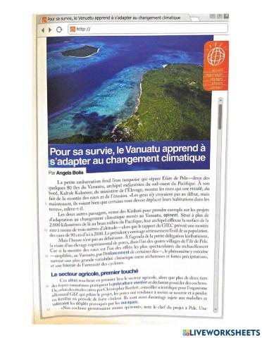 Environnement et écologie