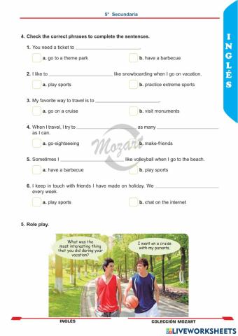 Unidad 2 - inglés 5°