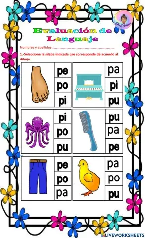 Sonidos pa pe pi po pu