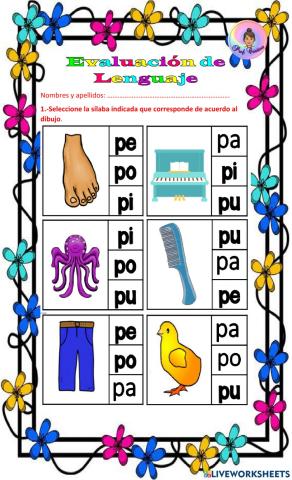 Sonidos pa pe pi po pu