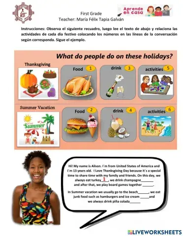 How do you celebrate holidays ?