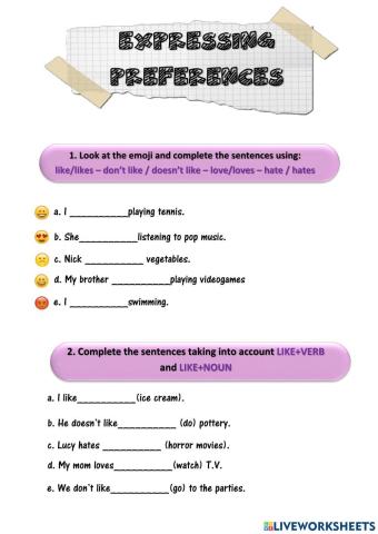 Expressing Preferences