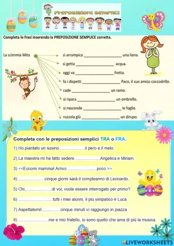 Preposizioni semplici