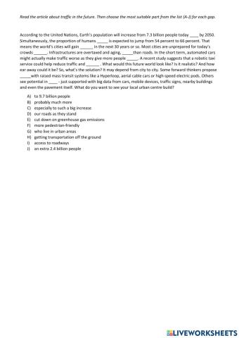 Transport in the future