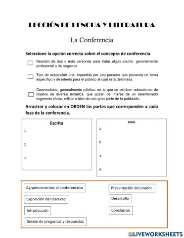 Lección de Lengua y Literatura