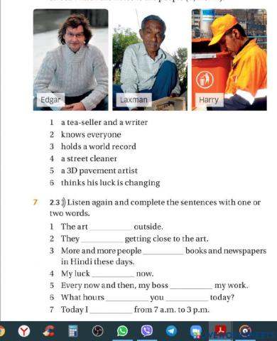 Listening Street life Present Simple , Present Continuous