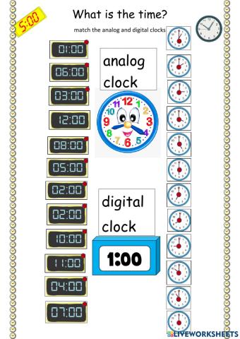 Digital Analog Clock