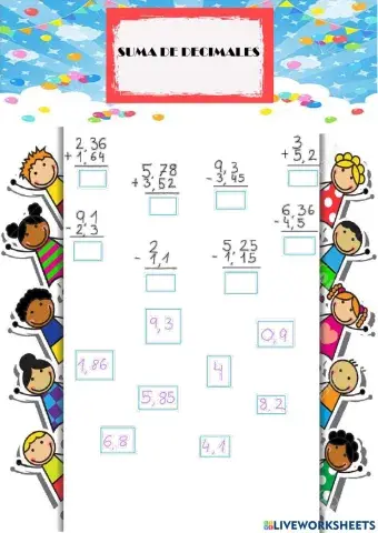 Suma de decimales
