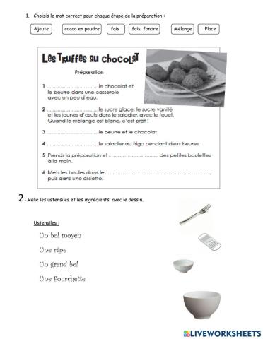 Les boules au chocolat