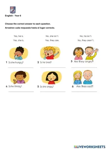 Verb be and emotions