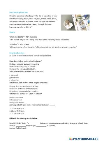 Places at School Listening--Grade 7