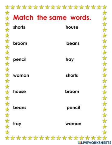 Match the same words