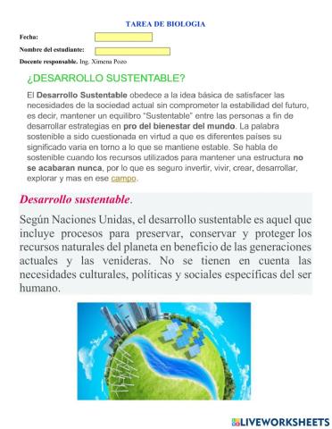 Desarrollo sustentable y sostenible