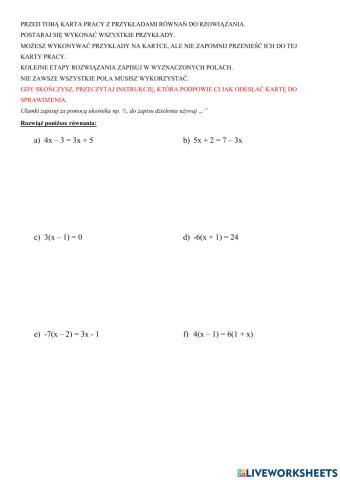 Rozwiązywanie równań