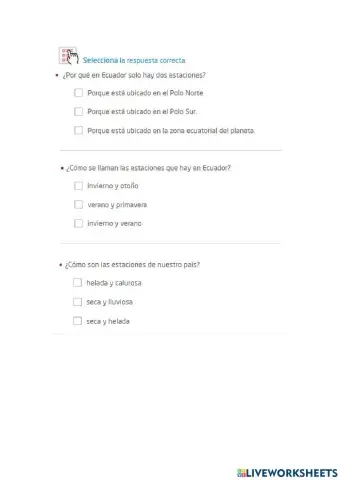 Esttaciones del año