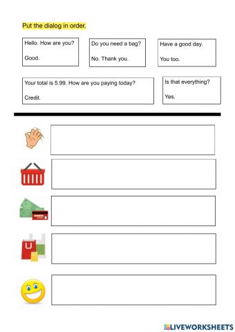 Supermarket Dialog - order